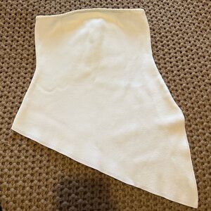 Meshki Cream Asymmetrical Shirt
